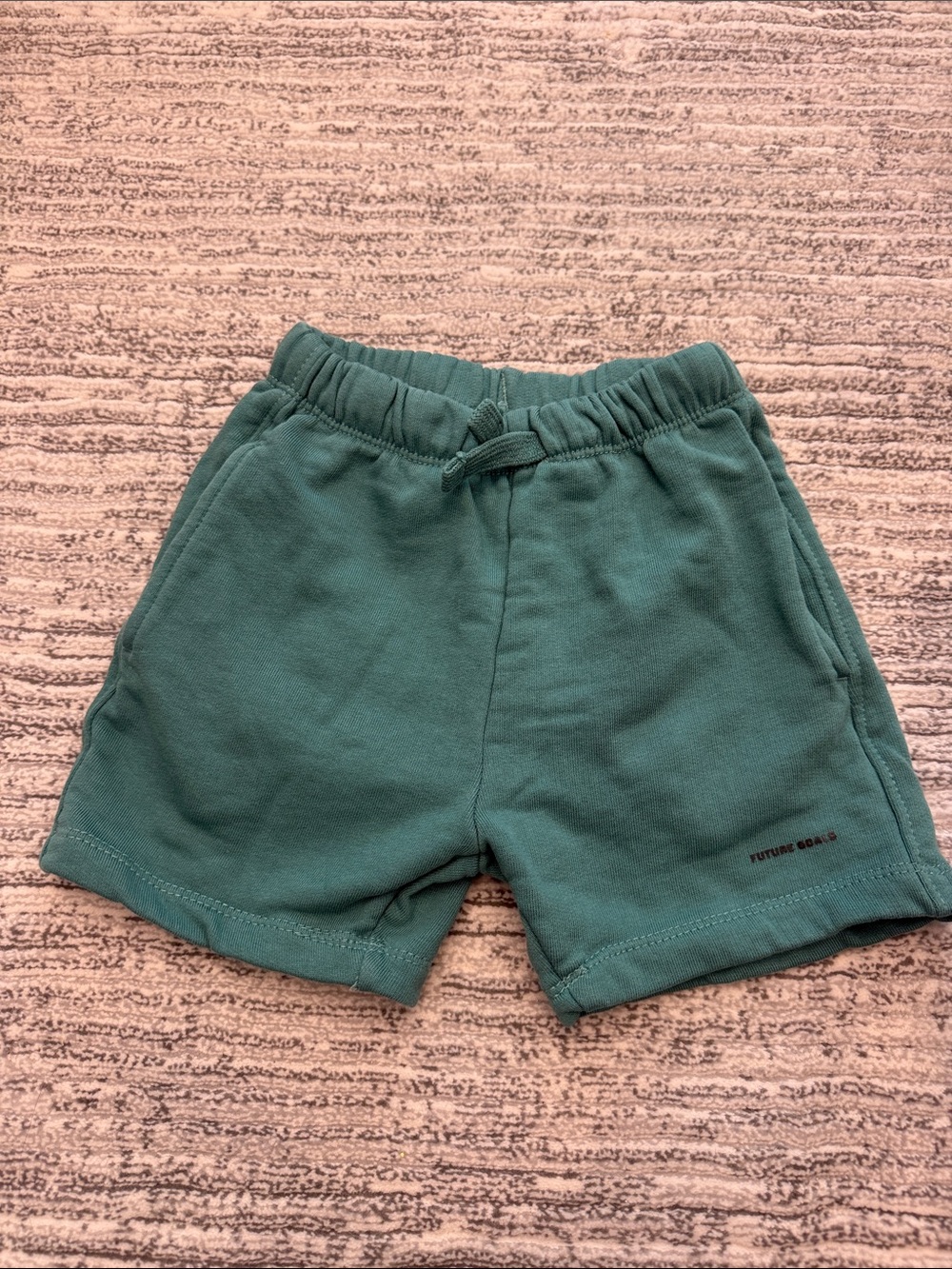 Zara Teal Green Pull-On Cotton Shorts